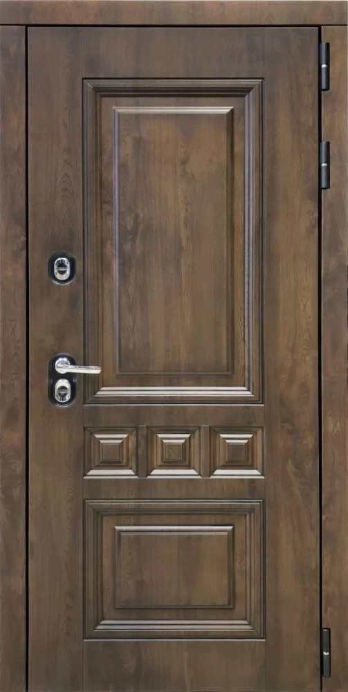 Входная дверь ДвериПРО Аура СБ-1 (ст. белое, 16мм, беленый дуб) DPRO195812 внешняя сторона