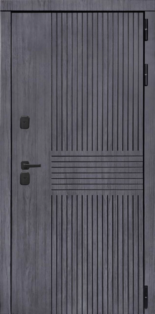 Входная дверь ДвериПРО Берген Без фрезеровки Дуб пацифик горизонт DPRO196734 внешняя сторона