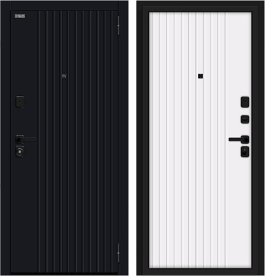 Дверь Браво Граффити-32/SBlack Black Shell/White Pro